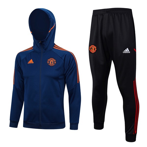 Felpa Cappuccio Manchester United 2024 Blu